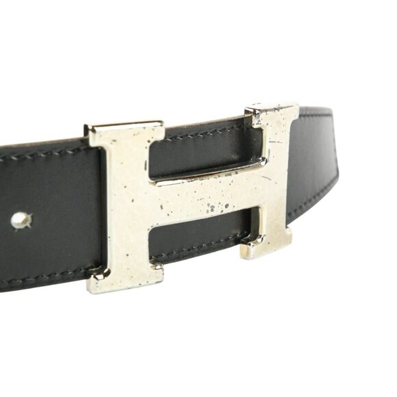 HERMES Black Leather Belt - Picture 5 of 10